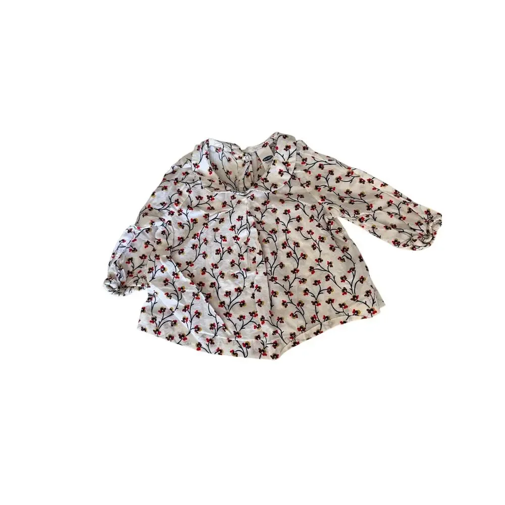 Old Navy Baby Girl Peter Pan Collar Floral Blouse (3-6M)